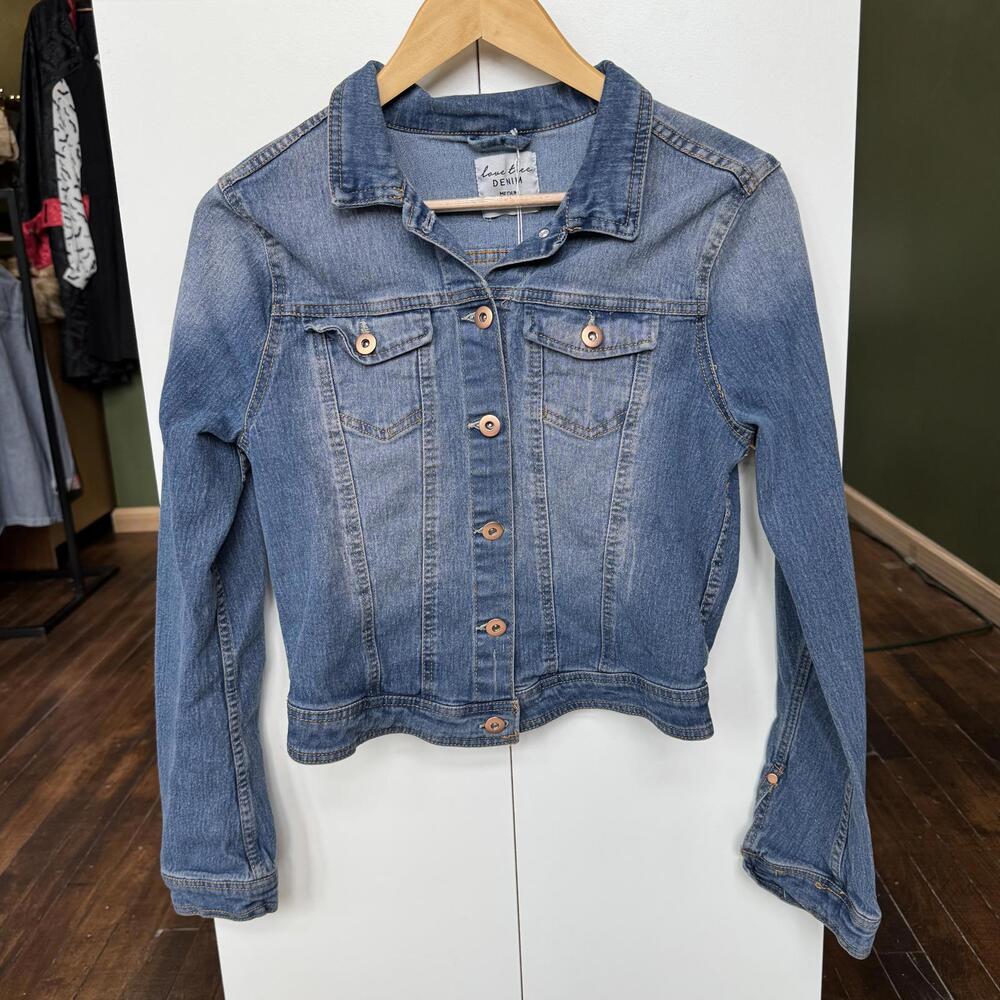 Love Tree Medium Wash Denim Jean Jacket Medium